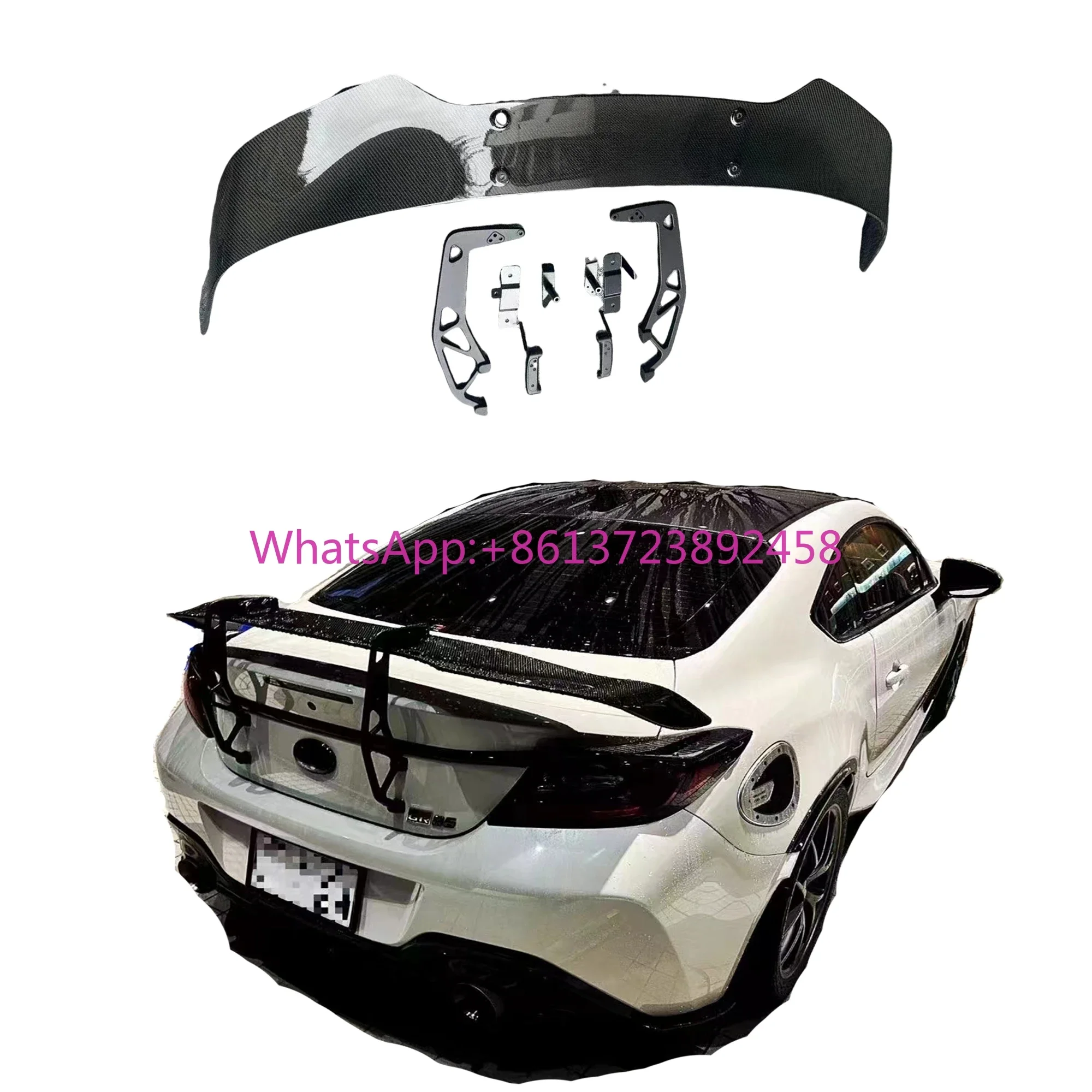 

For Subaru BRZ ZD8 GR86 ZN8 Trunk Swan Neck Wing Splitter Lip Rear Spoiler Subaru Carbon Fiber Wing
