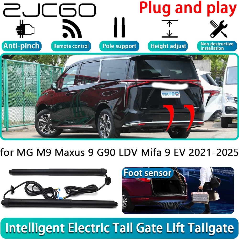 ZJCGO for MG M9 Maxus 9 G90 LDV Mifa 9 EV 2021-2025 Car Electric Powered Tailgate Power Liftgate Automatic Tailgate System