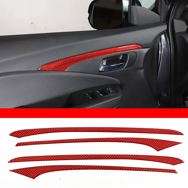 

For 2015-2019 Honda Pilot soft carbon fiber car inner door bowl outer frame decorative strip sticker car interior accessories