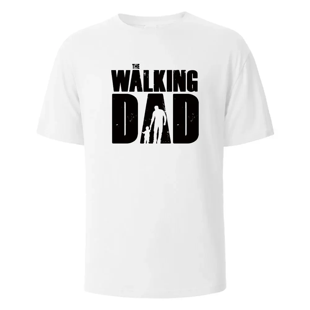 The Walking Dad Funny Street Printed T-Shirts Men Fashion Summer Tshirt Loose Oversized Cotton Short Sleeves Casual Hip Hop Tees