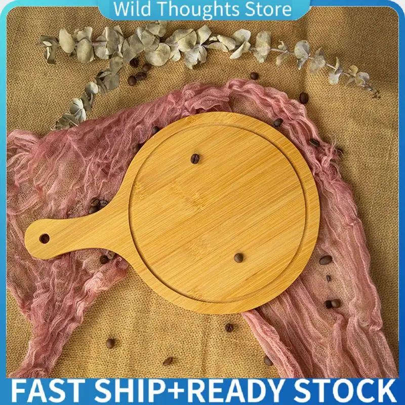 

Pizza Tray Wooden Tray Round Household Internet Celebrity Tableware Fried Chicken Wooden Board Steak Baking Tray-[Qahk]