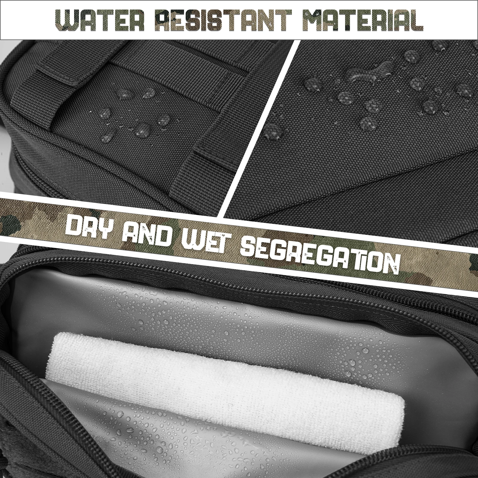 QT&QY Tactical Swimming Toiletry Bag For Men Hygiene Bag Tool Molle Small Dopp Kit Mens Shaving Kit Travel shower Bag