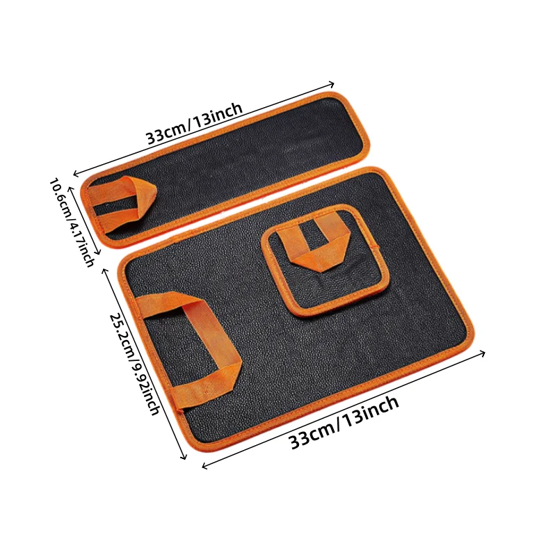 3Pcs Flexible Magnetic Tool Tray Set, Anti-Scratch Soft Magnetic Mat for Screws, Nuts & Tools Auto Repair