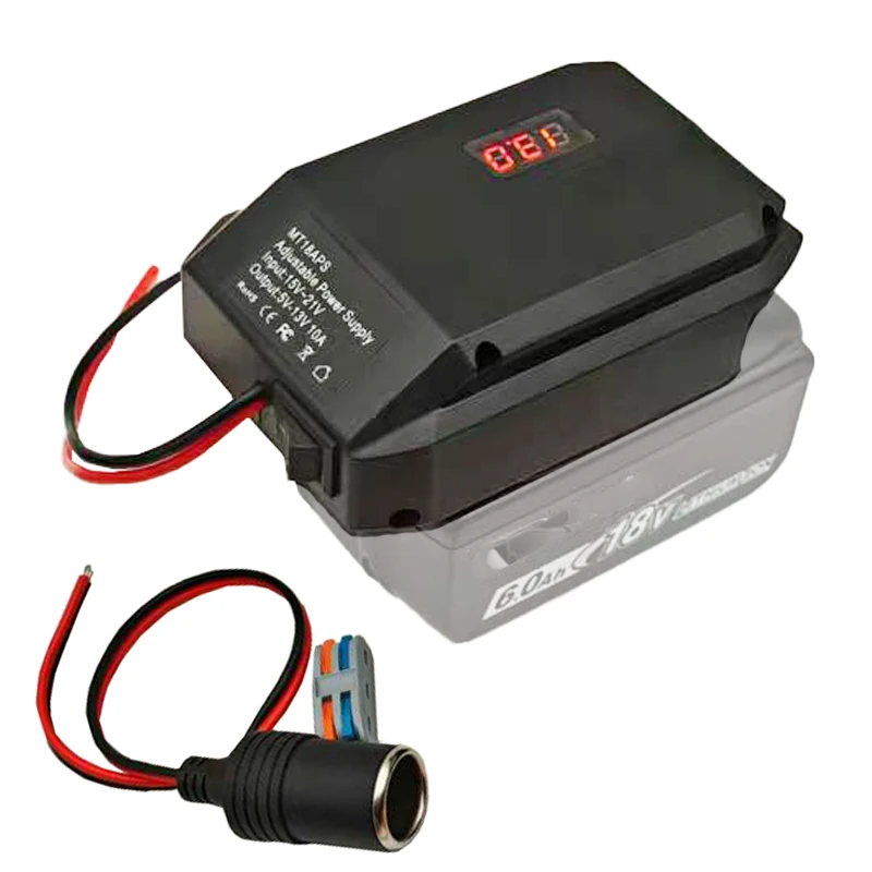 Power Tools Adapter Cigarette Lighter Voltage Regulator MT18APS 18V To 5-13V Step Down Converter for Makita 18V Lithium Battery