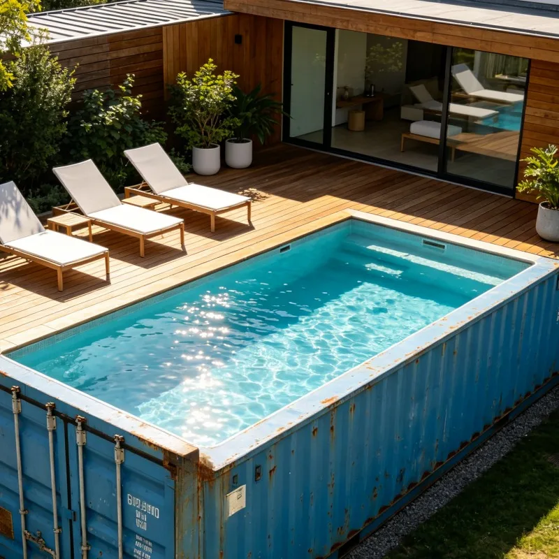 Customized Modular Container Pool, Quick Assembly System, Backyard Above Ground Pool, Summer Family