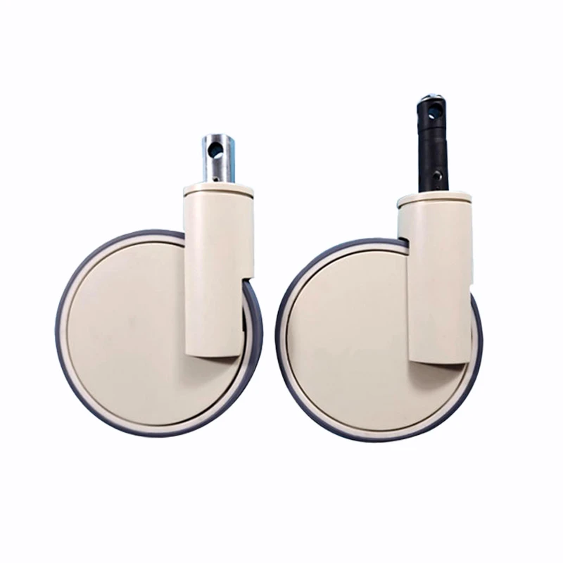 

1 Pcs-8-inch High Quality TPR M28*96/M32*50 Medical Universal Wheel, Silent Center Control Wheel Caster Bed Brake Rubber Wheel