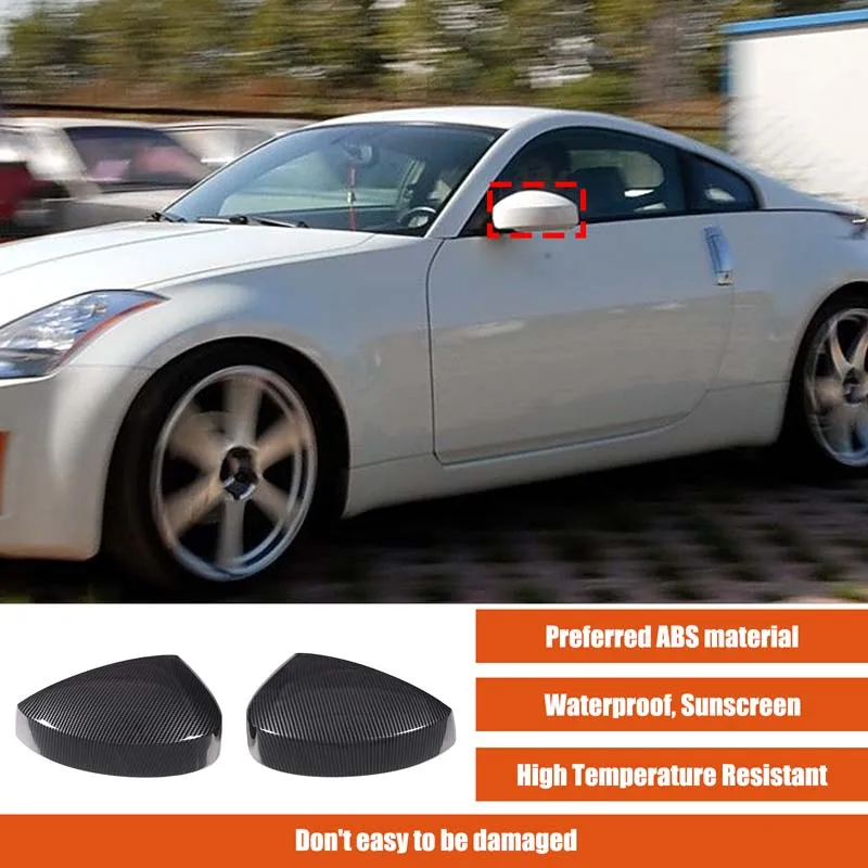 

Для Nissan 350Z 2003-2006 боковое крыло заднего вида модифицированный Стайлинг автомобиля ABS углеродное волокно узор зеркальные крышки аксессуары
