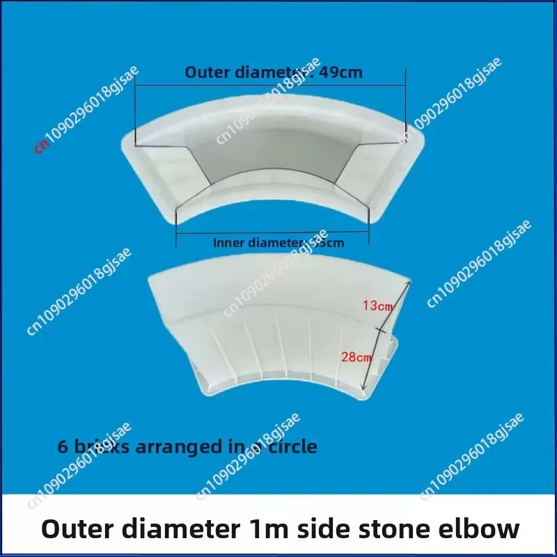 NF Roadside  Cement Mold Outer Diameter 80Cm Elbow Curb Stone Shoulder Curb Stone Cement Prefabricated Municipal Plastic