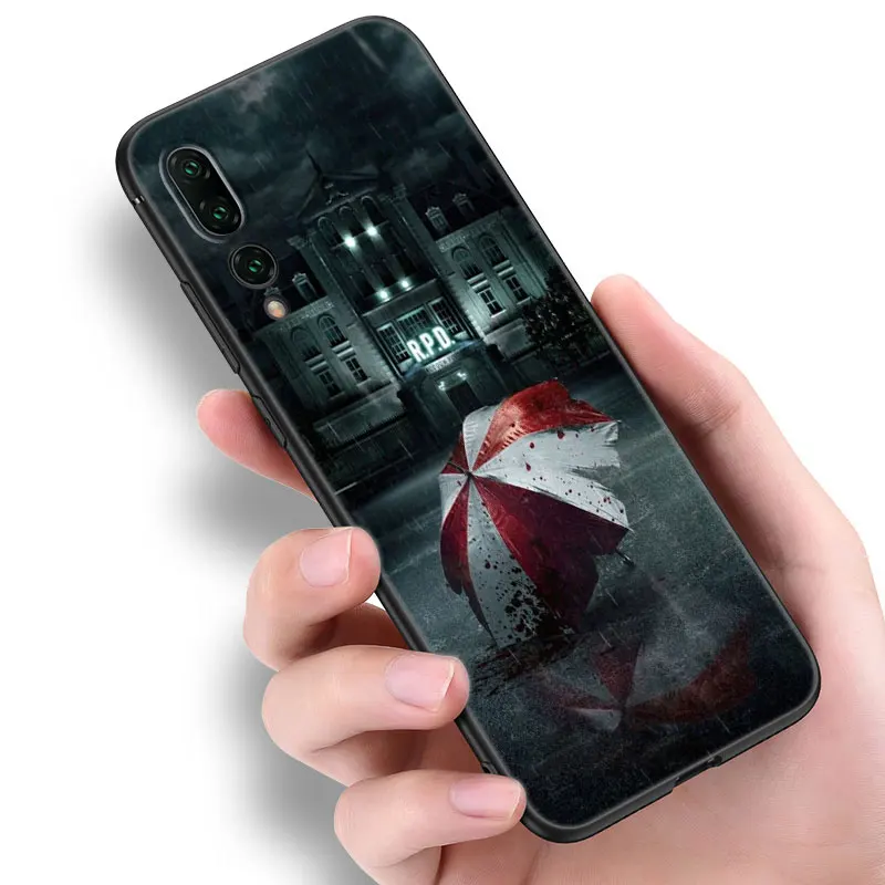 Game R-Resident E-Evil Black Phone Case For Huawei P10 P20 P30 P40 Lite P50 P60 Art P50E P Smart Z 2018 2020 2021 Pro 2019