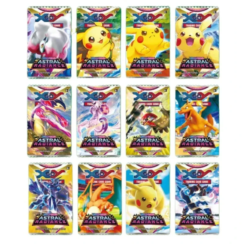 Random Box/324PCS Original Pokemon Cards Deck Box Cute Pikachu Party Games Anime Cards VMAX GX English Table Game Playing Cards