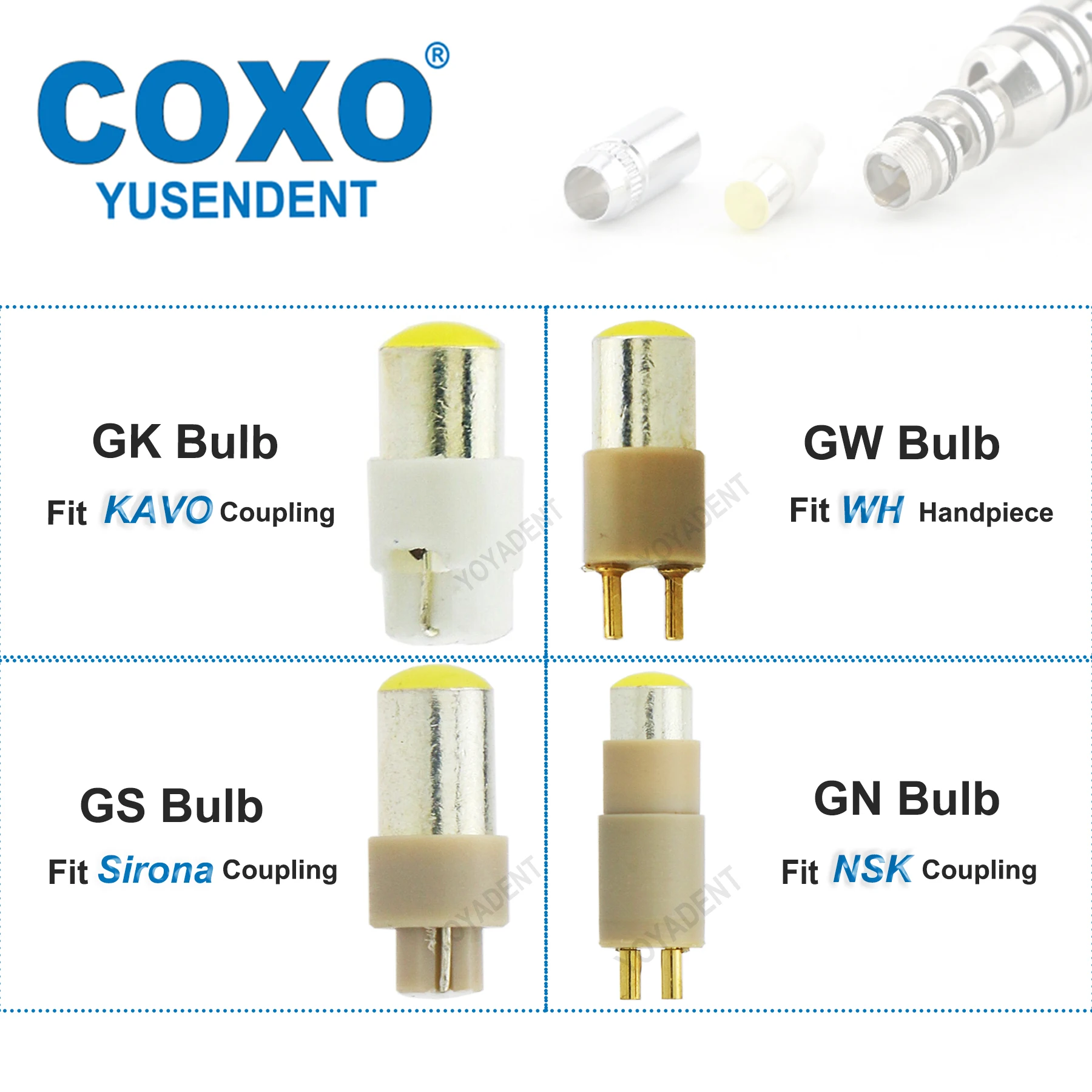 COXO Dental LED Bulb For KAVO NSK Sirona High Speed Handpiece Coupling Coupler Dentistry Accessories