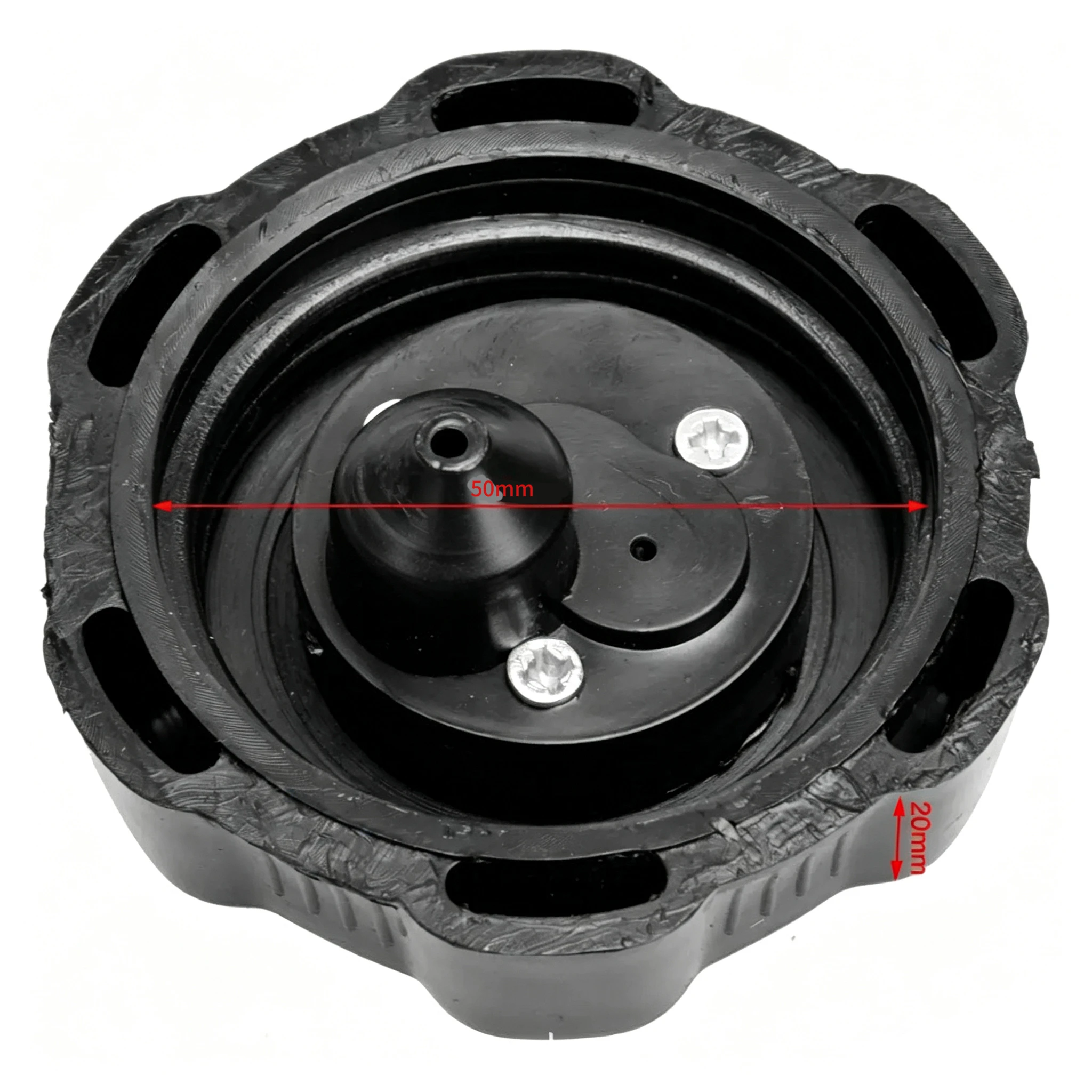 50mm Plastic Vented Fuel Tank Cap, Universal Gas Cover for 125-250cc ATV Buggy Off Road view 2