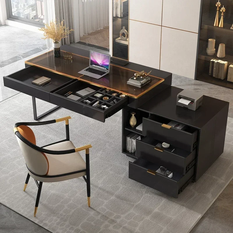 مكاتب مكتبية محلية TTTCorner زجاجية بساطتها لوحة صخرية للكمبيوتر مكاتب مكتبية بسيطة للدراسة Escritorios أثاث العمل QF50OD #2