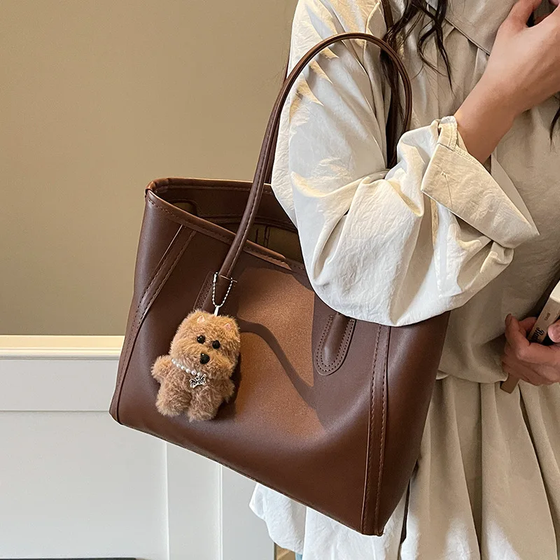 New Early Autumn Women's Luxury Texture Handbag, Elegant Commute Shoulder Bag, Versatile Large Capacity Tote Bag