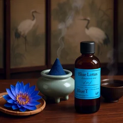 Blue Lotus Reed Diffuser Oil - Natural Long-lasting Scent | Relaxing Aroma for Home, Bedroom & Living Room Home Fragrance