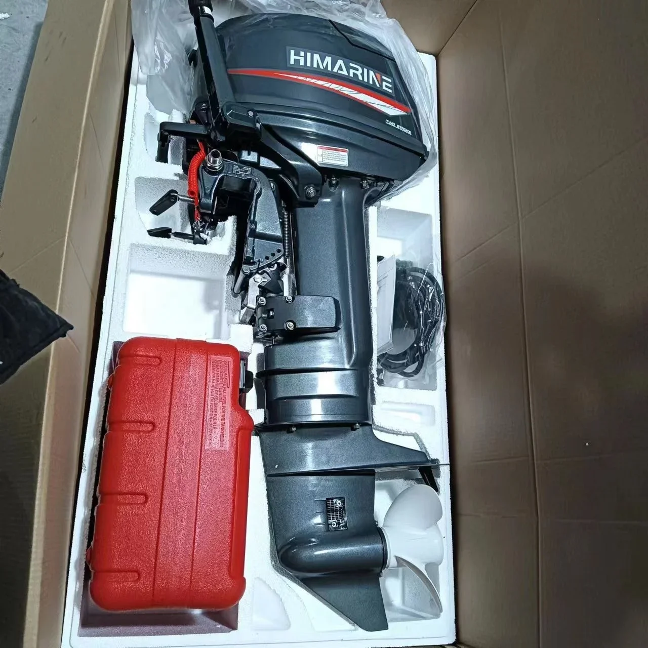 محرك HIMARINE الخارجي 25HP ثنائي الأشواط بعمود طويل / محركات القوارب ذات العمود القصير محرك خارجي بحري