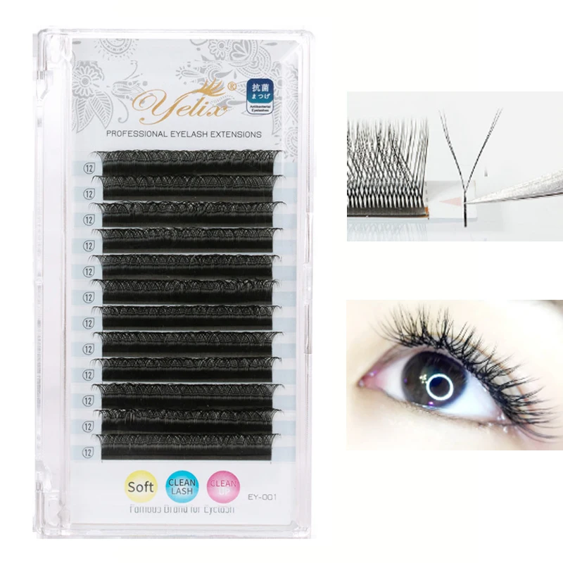 

YY Shape Hand Woven Premium Lashes 0.07 Faux Mink B/C/CC/D 7-17mm Natural Soft High Quality Eyelashes Extension Supplies Makeup