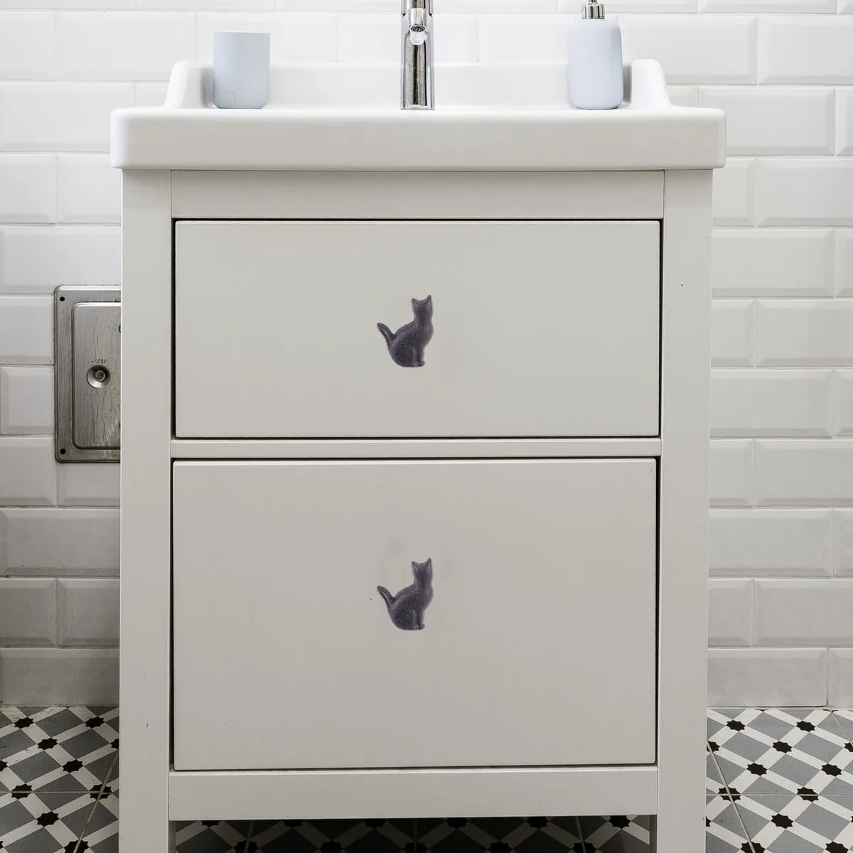 

4pcs Black Cast Iron Handles Vintage Style Cabinet Knobs For Kitchen Drawer Cupboard Door Home Accessories Metal Pulls