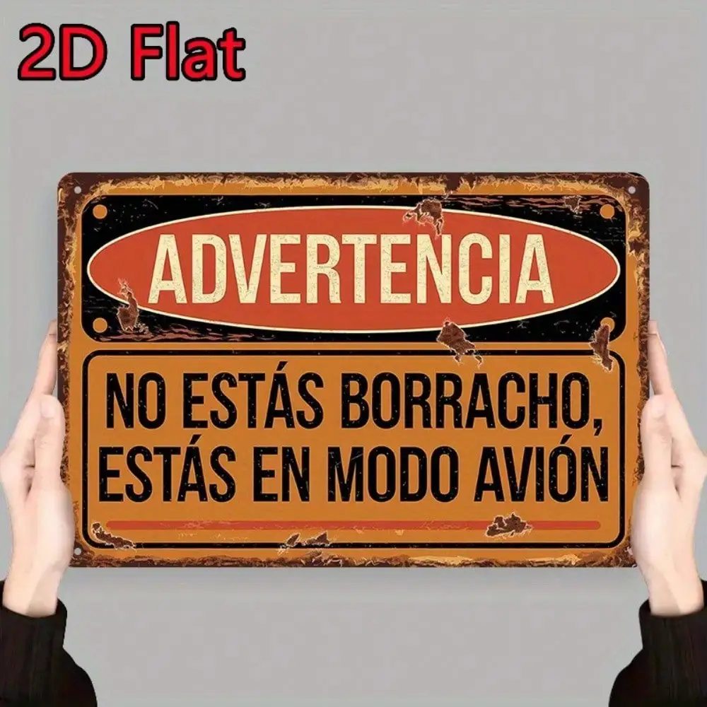 Tin Sign Vintage Spanish Funny Metal Wall Art 8x12 Inch Retro Decor for Home Bar Cafe Man Cave