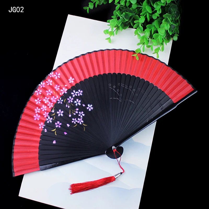 Flamenco Spanish Vintage Hand Fan Wedding Dance Pattern Folding Fan Elegant Handheld Dancing Performances