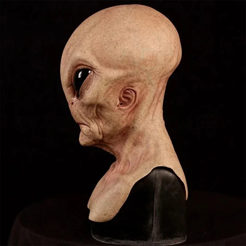 Alien gruselige Masken UFO Latex Voll gesichts maske Erwachsenen Cosplay Kostüme Horror Prop Terror Kopf bedeckung Puppe Halloween Party Männer Frauen