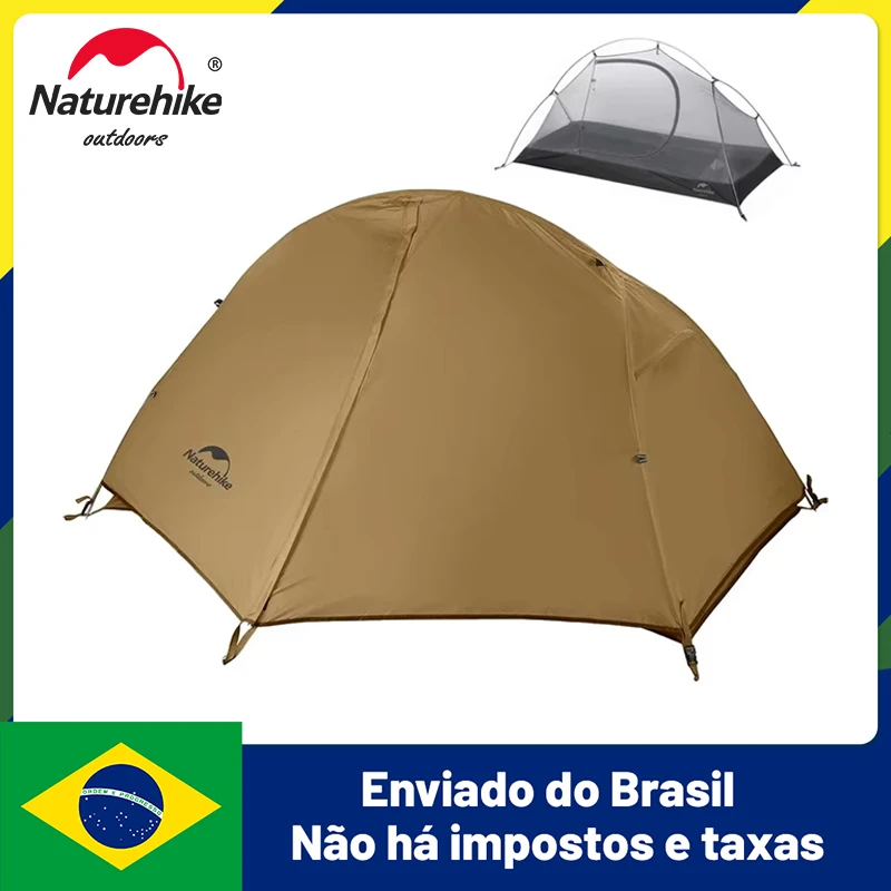 Naturehike ciclismo tenda 1 pessoa ultraleve mochila tenda dupla camada pesca barraca de praia ao ar livre viagens caminhadas barraca de acampamento