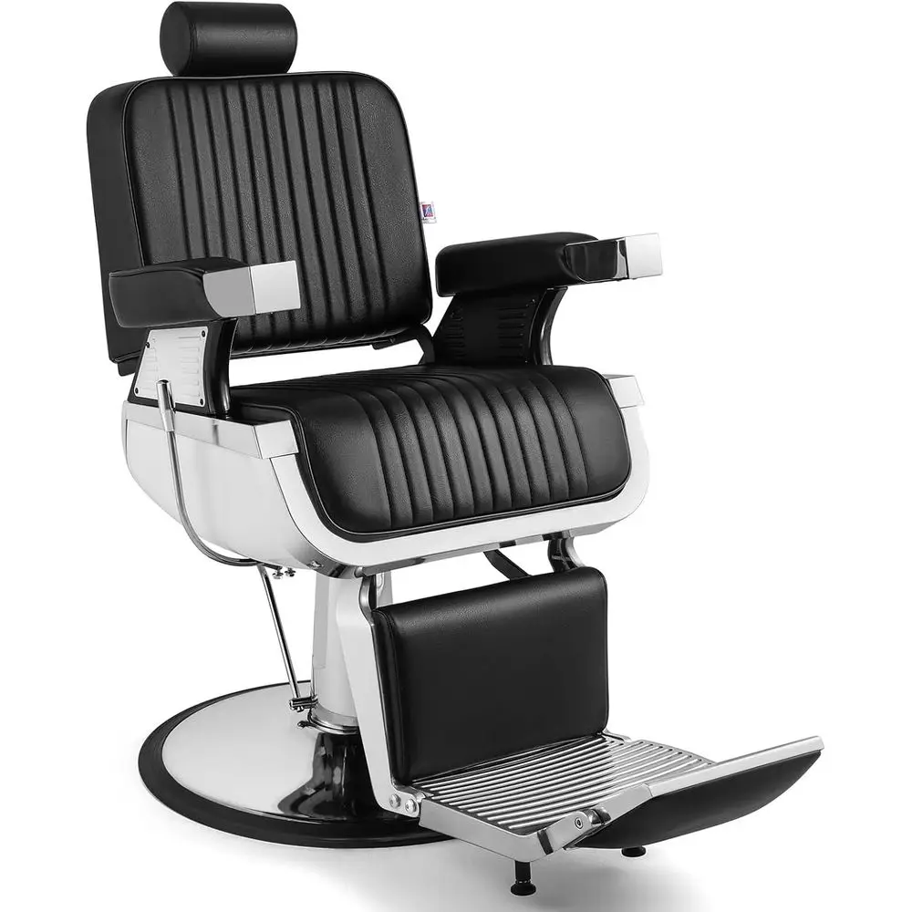 

Hydraulic Reclining Barber Chair for Salons and Tattoo Studios (Black)
