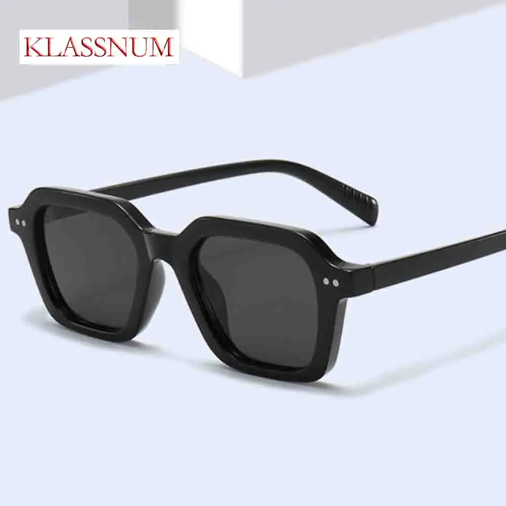 

KLASSNUM Vintage Luxury small Rectangle Sunglasses Women Brand Designer Square Glasses Shades Anti-glare UV400 Gafas De Sol