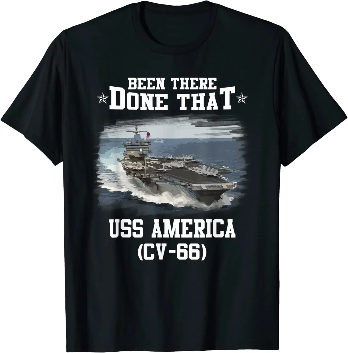 

USS America CV-66 Veterans Day Father Day Men T-Shirt Short Sleeve Casual 100% Cotton O-Neck Summer Men Clothing