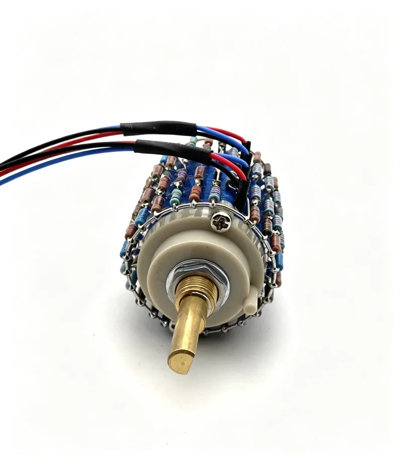 For 24-Step Stereo Audio Volume Potentiometer, L-Pin Copper Shaft, 10K