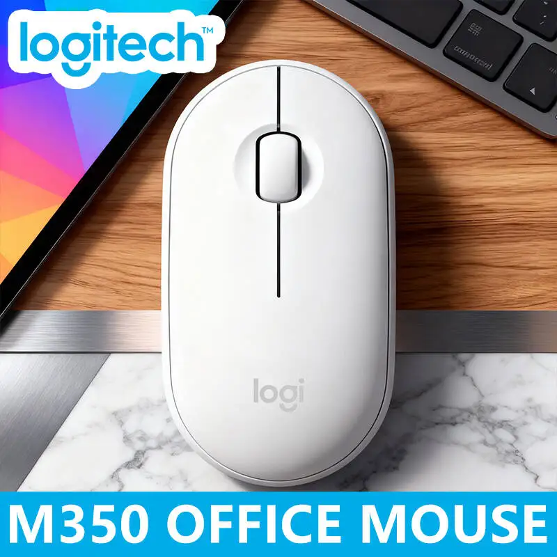 

Logitech M350 Bluetooth Mouse, Pebble Design, 90% Quieter Clicks, USB Dongle, 77g Lightweight, 18-Month Battery