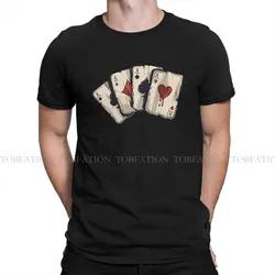 Poker Pure Cotton TShirt Playing Cards Poker Design Classic T Shirt Homme Men Tee Shirt Printing Trendy