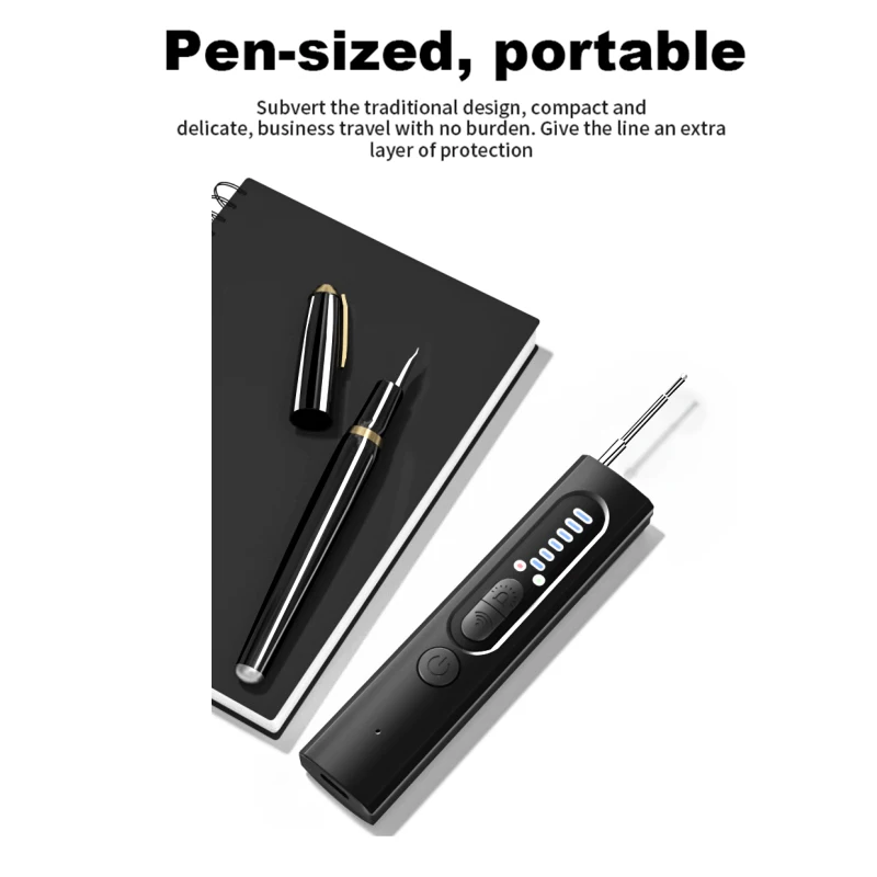 Pen Size Mini Portable Wireless Signal Detector Pinhole Hidden Camera Detector Anti-tracking Position GPS Positioning