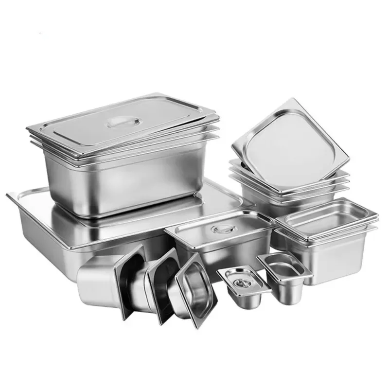 Durable Restaurant Equipment Stainless Steel Ice Cream Container Buffet Food Pan