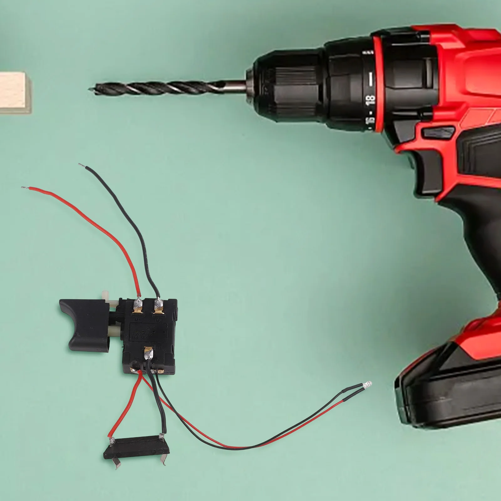 Interruttore a grilletto per trapano elettrico nuovissimo, velocità di ricambio in plastica e metallo, controllo degli accessori 16A regolabile