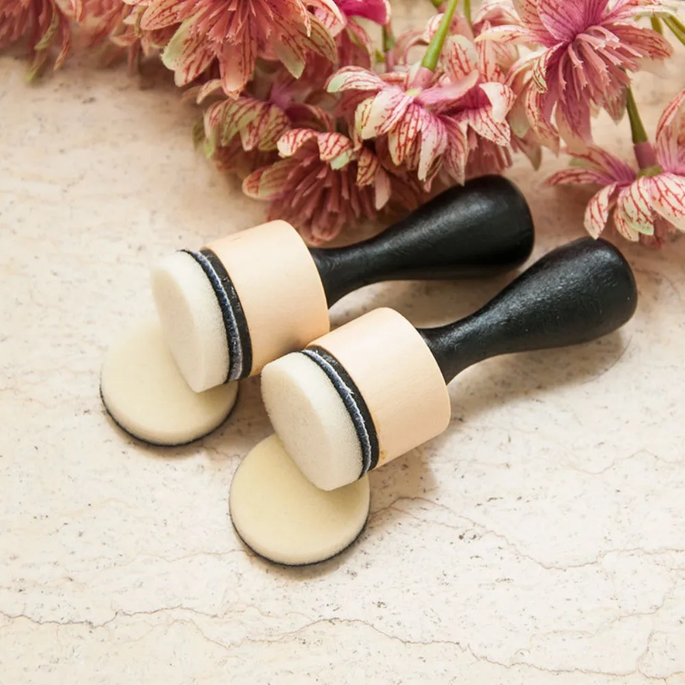 DIY Scrapbooking Mini Ink Paints Mixing Blending Tools Domed Foam Flat Domed Foam Refills Tool Flat Sponge