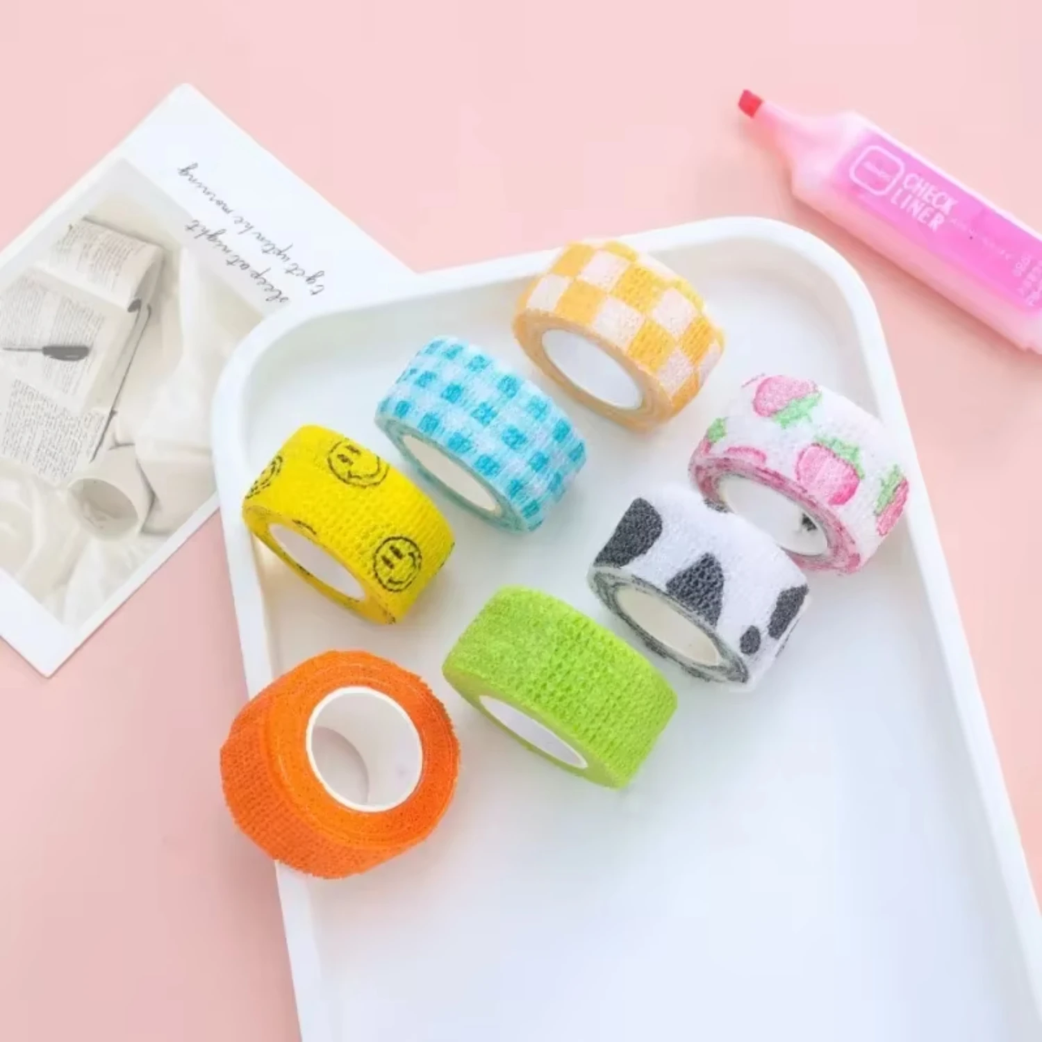 4.5m Cute Self Adhesive Bandage Adherent Tape  Finger Wrap Stretch Stationery School Supplies First Aid Kit Traveling