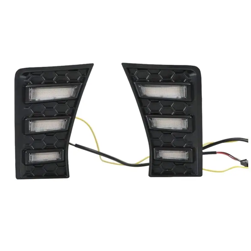 

Top!-For Toyota Sequoia 2023 LED Daytime Running Light Fog Lamp White DRL Amber Turn Signal Light Accessories