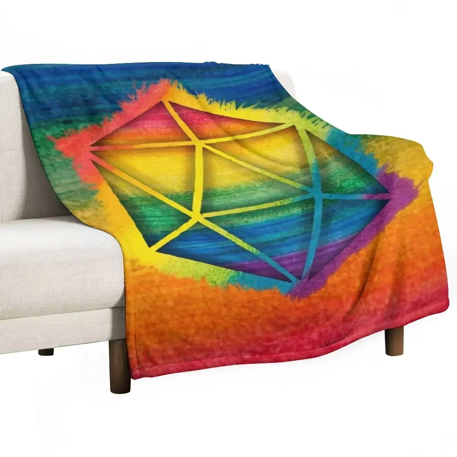 

LGBT D20 Icosahedron of a Dream Throw Blanket wednesday Baby anime Blankets