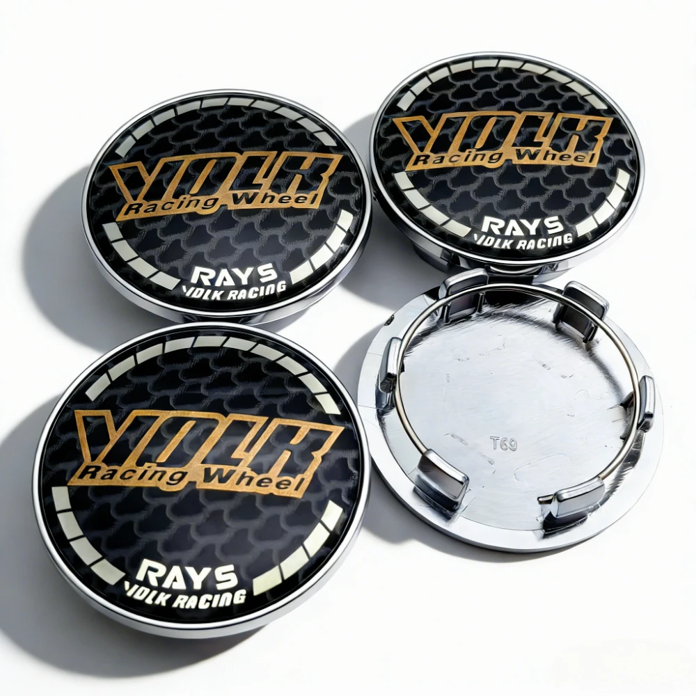 4x 69mm Rays VOLK Racing Nabendeckel Radkappen Nabenkappen