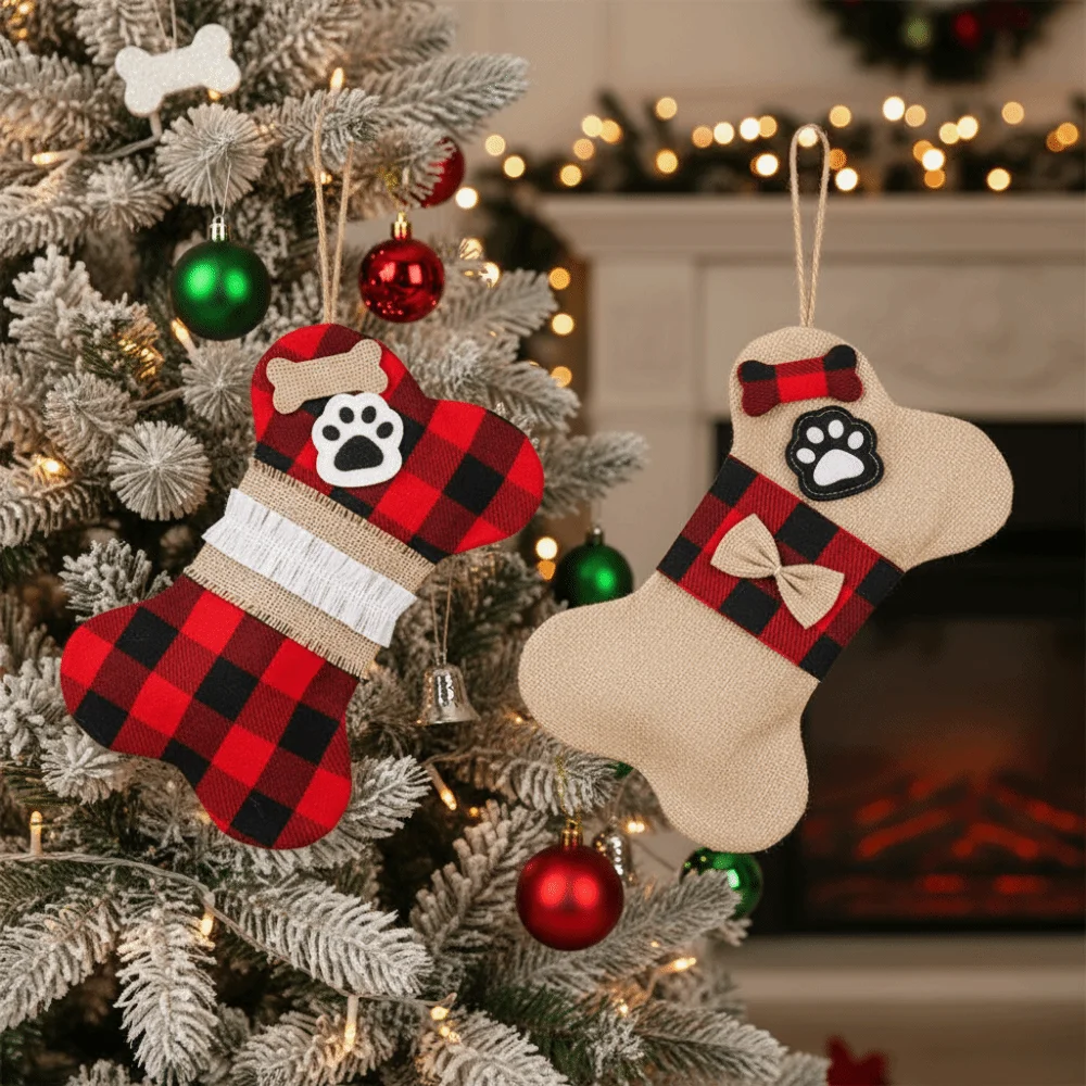 Christmas Stocking Hanging - Ozdobna zawieszka w kształcie świątecznej skarpety