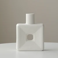 Square Vase Rustic Home Decor Minimalist Nordic Boho Style for Living Room, 9