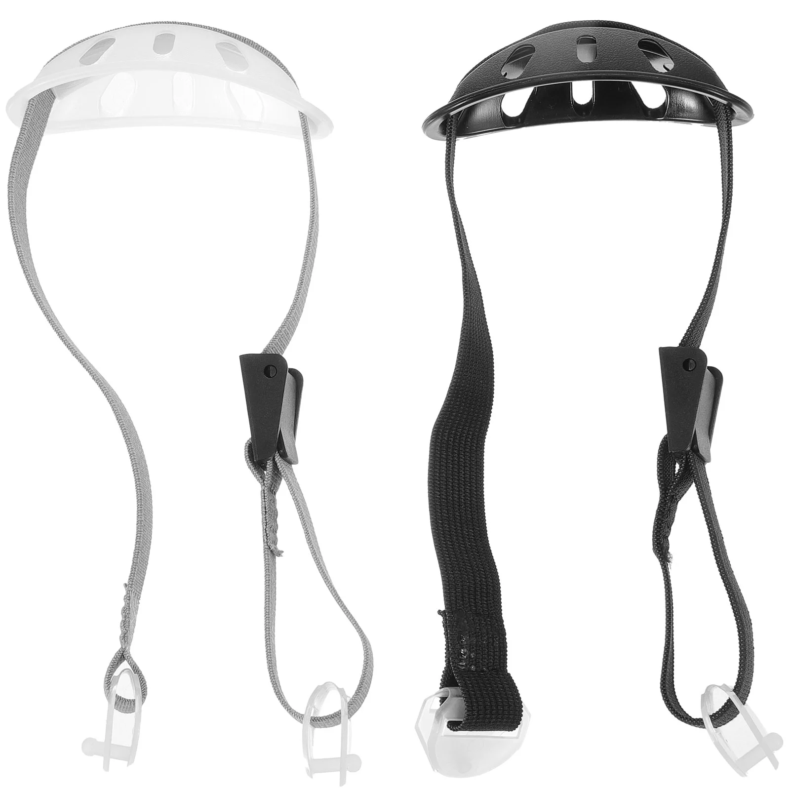 2 Pcs Chin Strap Hats Hard Wear-resistant Adjustable Universal Plastic Supplies