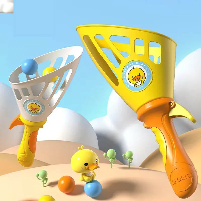 야외 캐치 앤 스로우 볼, 가족 부모-자녀 상호 작용 바운스 볼 게임, 재미있는 런처 캐처, 어린이 2 인 스포츠 장난감