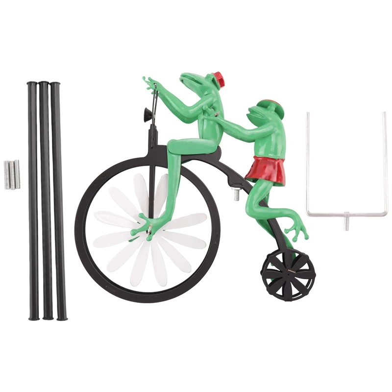 Spinner de viento de bicicleta Vintage, arte de Spinner de pareja de Metal, motocicleta de gato y ratón, tiendas de campaña con acero inoxidable