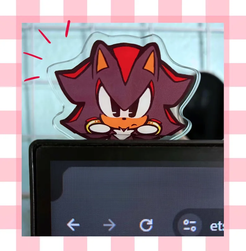 Hedgehog Monitor Pals Acrylic Keychain