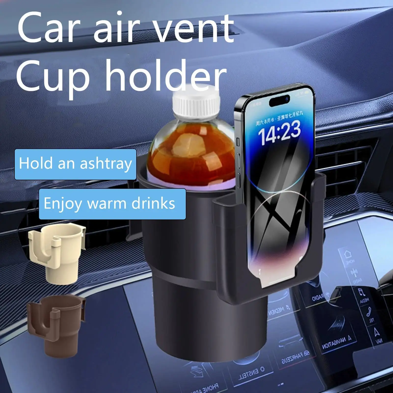 

new Car Cup Holder Air Vent Beverage Storage For Vehicle Driving Beverage Holder For Road Trip Camping Commuting Outdoor Travel
