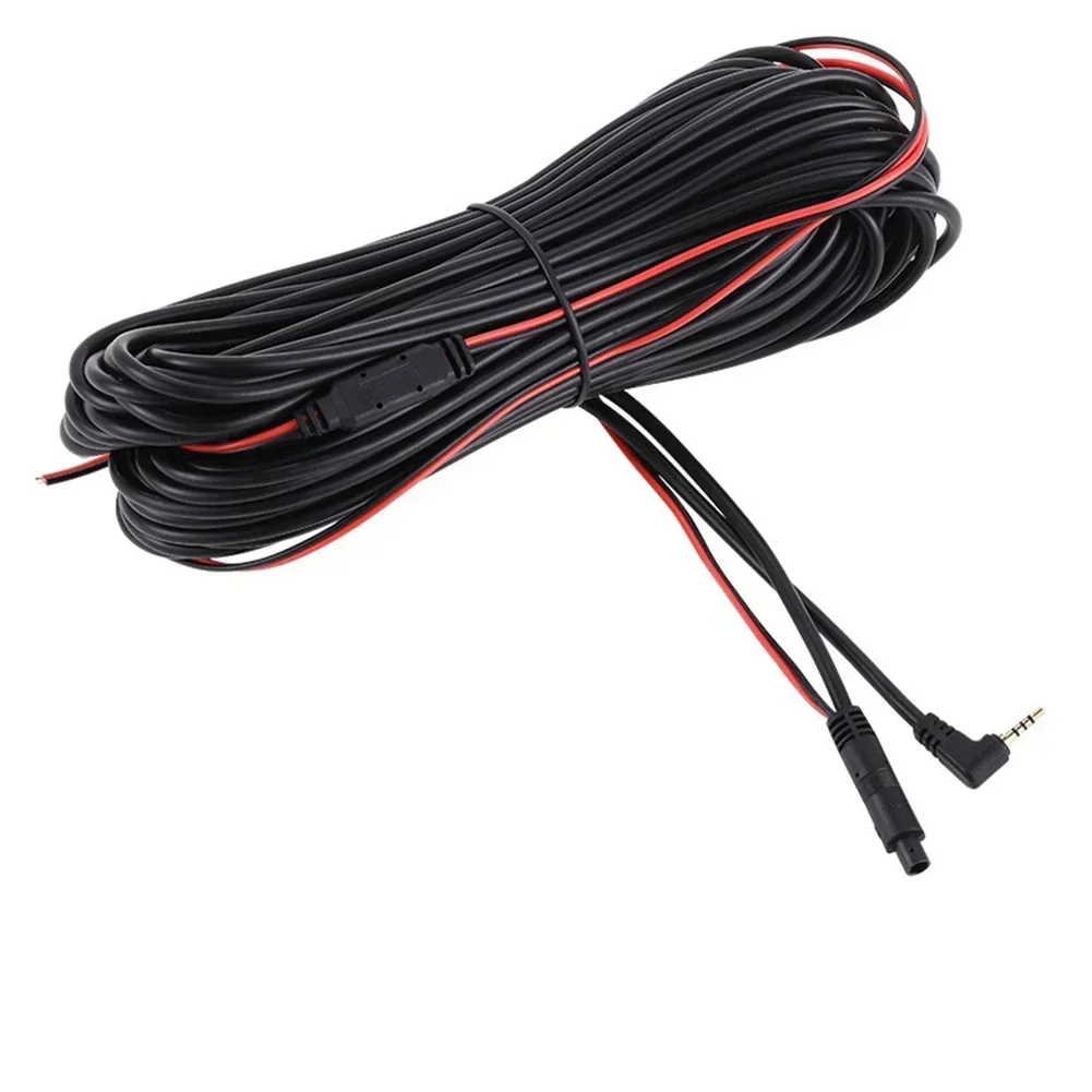 Cable de extensión de 2 y 5mm, Cable de 5 pines, materiales de 6m de longitud, fácil instalación para cámara de visión trasera de respaldo DVR de coche