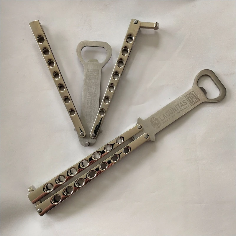 Outdoor EDC Portable Stainless Steel Folding Beer Bottle Opener Multifunctional Creative Gift Tool