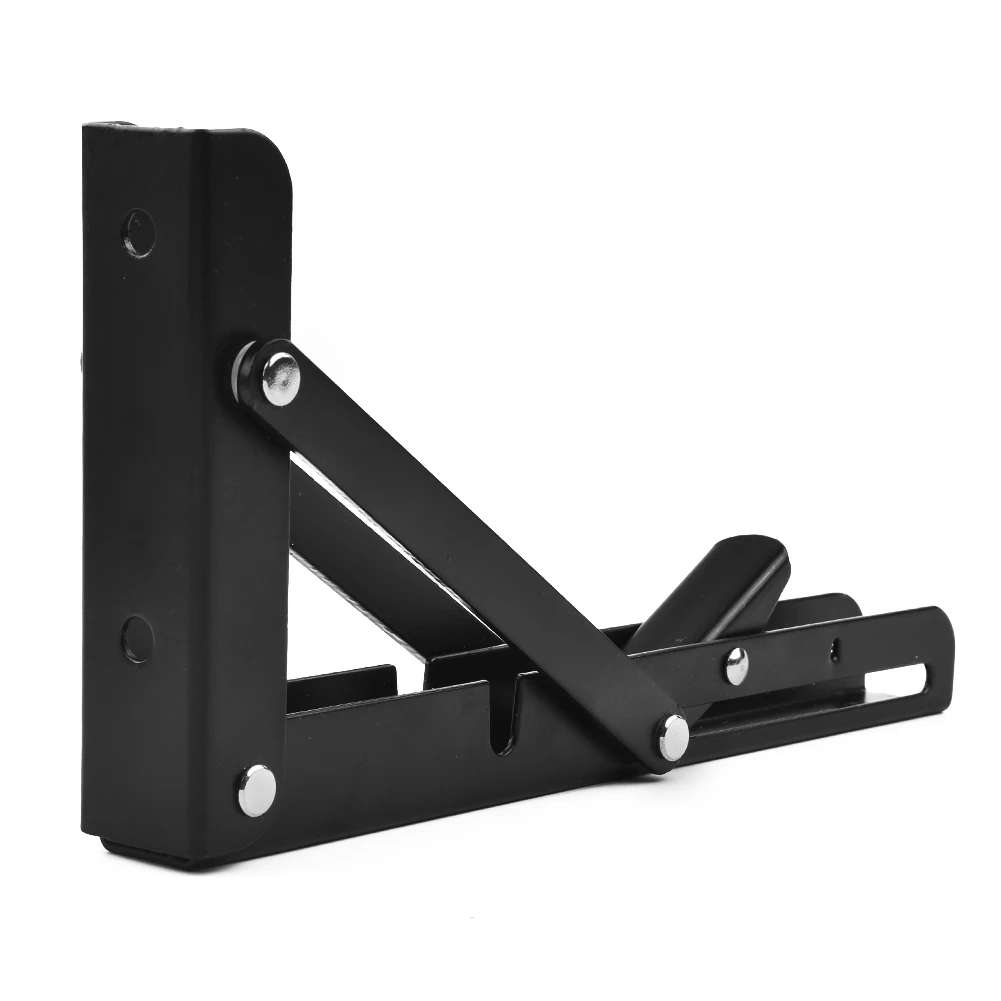 2Pcs Campervan Folding Bracket Table Shelf Motorhome Caravan Hot Sale Black Finish Stainless Steel Folding Table Car Accessories